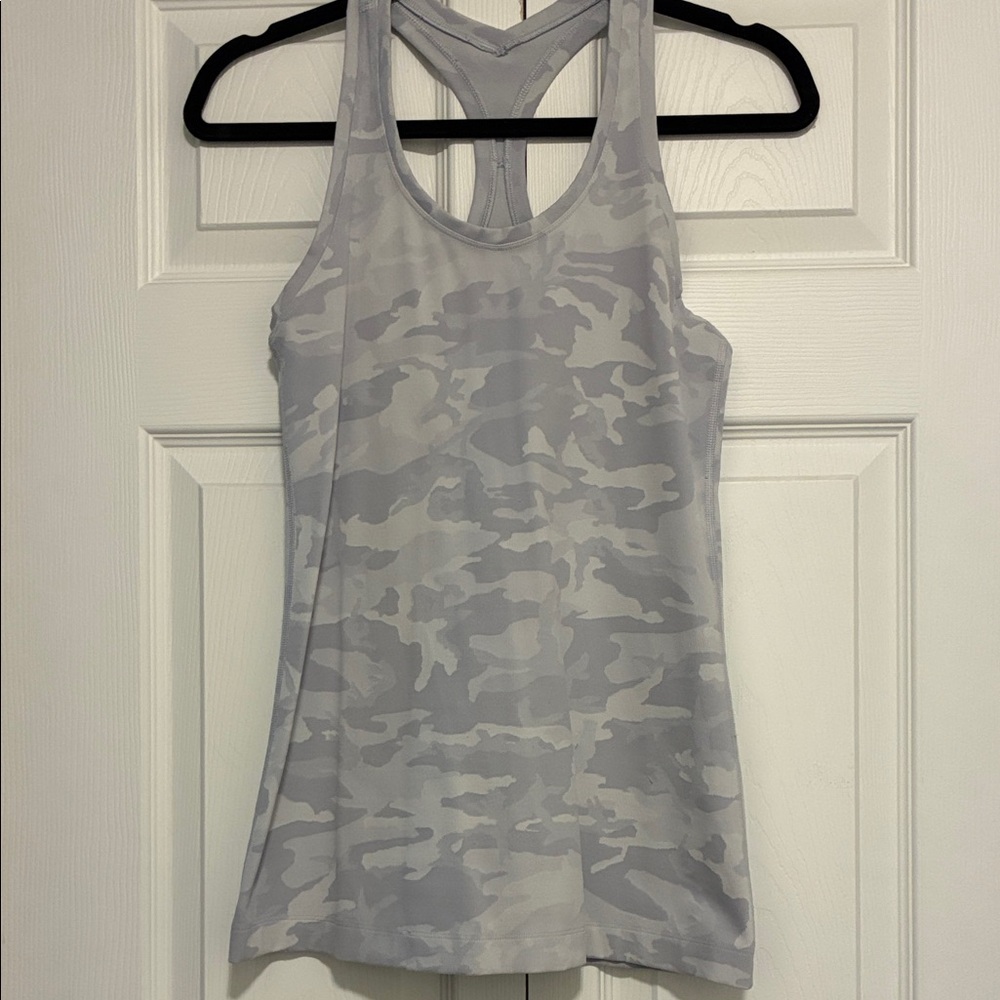 lululemon athletica Light Gray Camo Racerback Tank